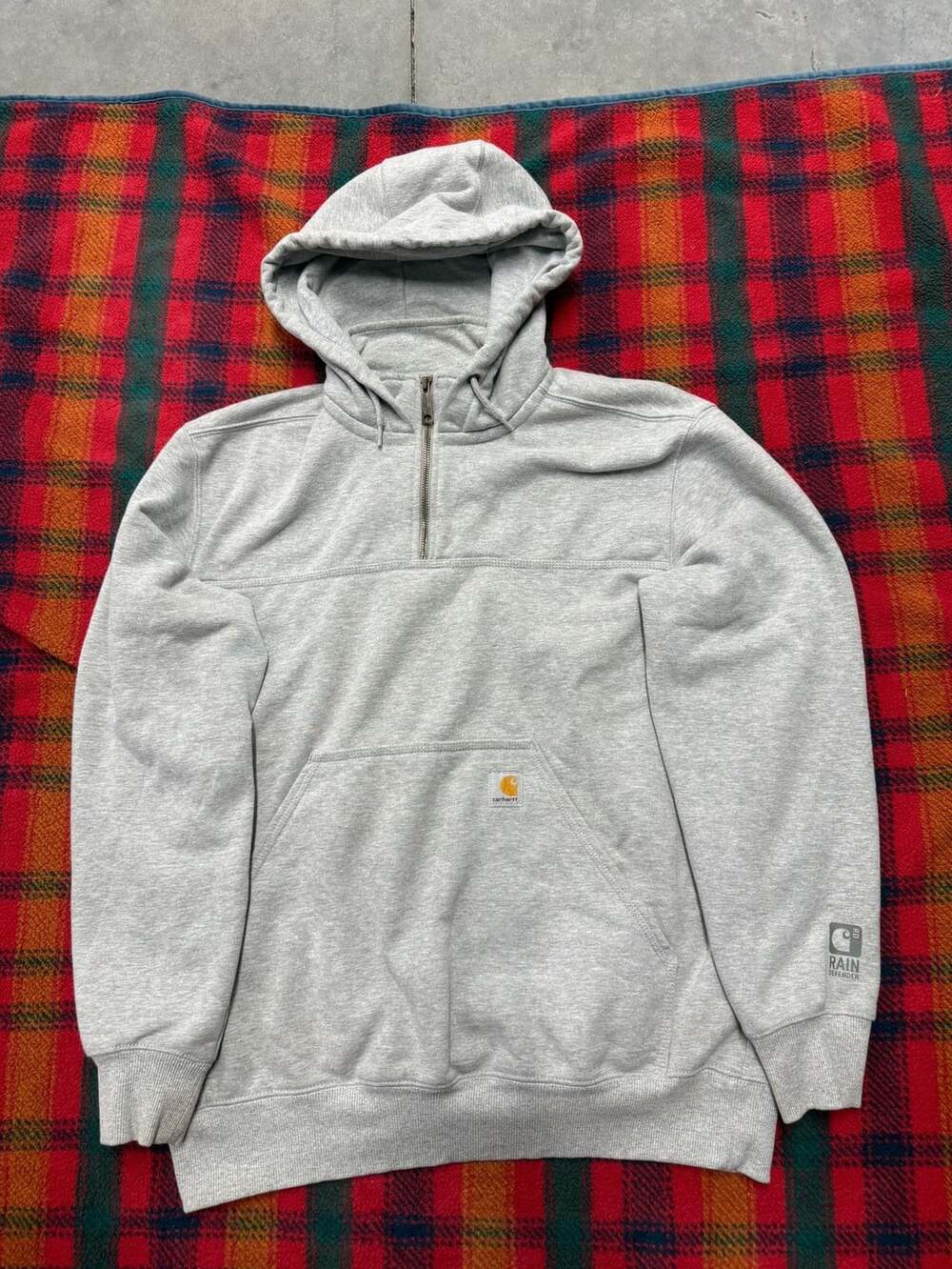 Carhartt Rain Defender Original Fit Quarter-Zip Hooded Sweatshirt